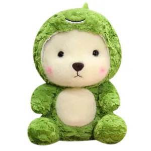 Simpatico peluche orso travestito da dinosauro morbido giocattolo per bambini regalo