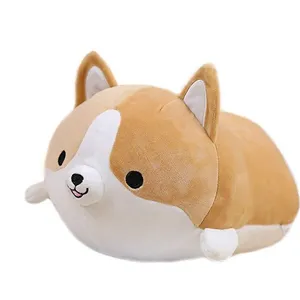 Mignon chien Corgi peluche douce oreiller poupée en peluche pour cadeau de fille charmant