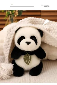 Cute panda plush toy soft stuffed animal cute bedding companion kids gift cozy room decor
