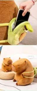 Adorable peluche capybara avec sac à dos avocat, poupée en peluche douce pour enfants et cadeaux.