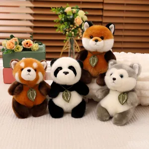 Cute Stuffed Animal Plush Toy Soft Cartoon Animal Doll Panda Husky Fox Cat Koala Companion Plushie Kids Birthday Gift