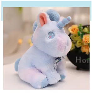 Cute gradient unicorn plush toy doll, soft stuffed animal for kids gift and home decoration.