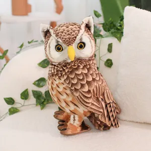 Peluche gufo realista uccello morbido bambola animale giocattolo regalo per bambini