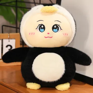 Cute penguin plush toy soft baby doll cute stuffed animal pillow gift for kids wholesale