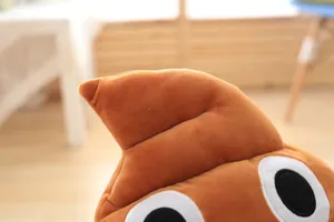 Funny poop plush pillow cute cartoon emoji cushion soft stuffed toy home decor gift