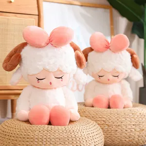 Cute Aries ram plush toy soft stuffed animal pillow sweet room decor for kids girls gift