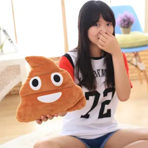 Funny poop emoji plush pillow soft stuffed toy for creative gift and home decor wholesale