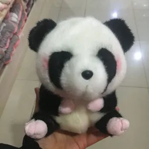 Cute panda plush toy stuffed animal soft doll with pink cheeks for children birthday gift