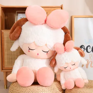 Cute Aries Little Sheep Plush Toy Stuffed Animal Soft Pillow Kawaii Cartoon Doll Birthday Gift For Girls