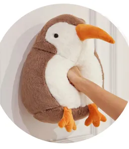 Kiwi bird plush hand warmer pillow, cute stuffed animal doll for kids gift details.