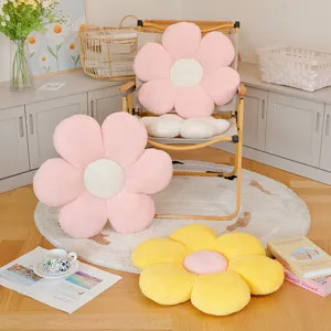 Plush Daisy Flower Cushion Soft Floor Pillow Cute Cozy Decor for Sofa Chair Bay Window Home
