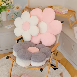 Plush daisy flower cushion soft cozy floor sofa pillow decorative home seat cushion for office