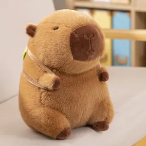 Schattige capibara pluche rugzak zachte dierenpop knuffel speelgoed detail voor cadeau