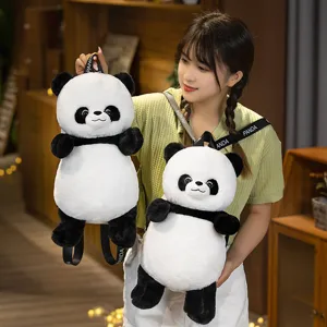 Zaino in peluche panda carino cartone animato animale bambola borsa morbido soffice regalo