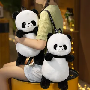 Zaino in peluche di panda carino cartone animato animale bambola borsa morbido zaino per