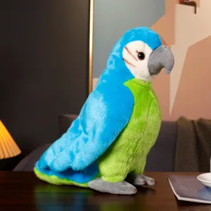 Simulation parrot plush toy realistic stuffed bird doll home decor desktop ornament main view