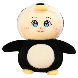 Cute penguin plush toy baby doll soft stuffed animal gift for kids and claw machine.