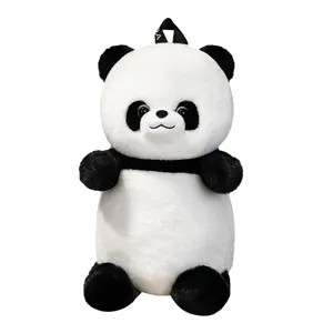 Zaino in peluche con panda carino bambola di animale dei cartoni animati borsa morbida