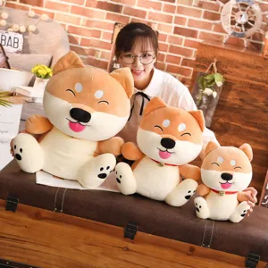 Cute smiling Shiba Inu plush toy soft down cotton pillow doll gift for kids and girls