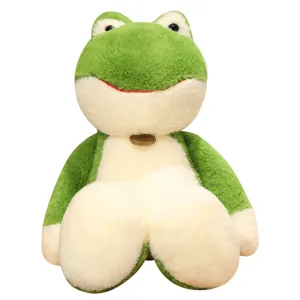 Schattige groene kikker pluche speelgoed gevulde dier zacht kussen kind verjaardag cadeau
