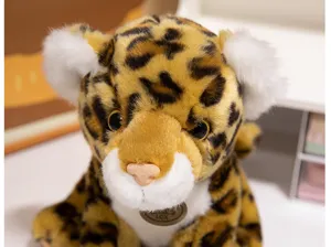 Mignon jouet en peluche de leopard de simulation realiste poupee douce cadeau en gros