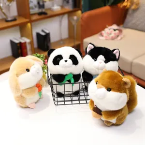 Conjunto de juguetes de peluche de animales lindos con conejo panda y ardilla muñecas suaves