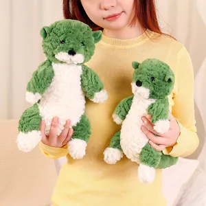 Nordic cute green otter plush toy soft stuffed animal doll lovely gift for kids and babies