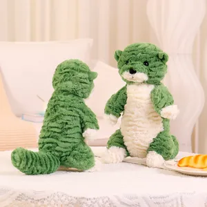 Cute green otter plush toy soft stuffed animal pillow cute doll kids gift home decor