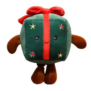 Weihnachtsgeschenk Box Plueschpuppe niedliche Feiertagsdekoration weiches Stofftier