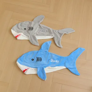 Cartoon Shark Plush Toy Unfilled Skin Shell Cute Animal Doll Soft Fabric Cover