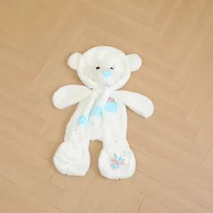 Orsacchiotto di peluche bianco guscio fai da te animale imbottito simpatico giocattolo