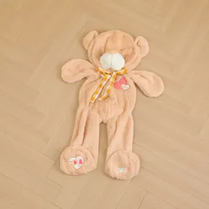 Large plush teddy bear unstuffed skin cover toy doll empty shell with ribbon bow and heart