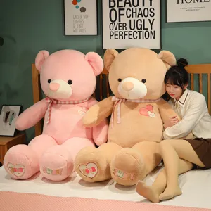 Giant teddy bear plush toy shell, large soft stuffed animal doll cover for cozy home decor.