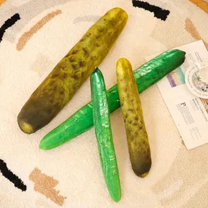 Cute cucumber plush toy green pickle stuffed doll soft cushion pillow home decor gift item