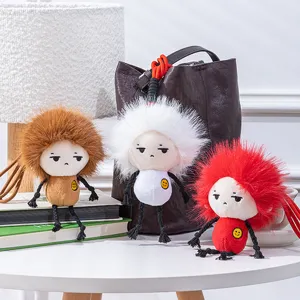 Süßer flauschiger Puppen-Schlüsselanhänger Plüschtier Handtasche Anhänger Deko Cartoon Puppe