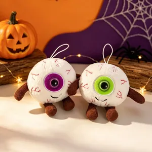 Peluche globe oculaire Halloween pendentif porte-cles poupee bourree decoration sac