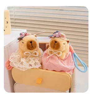 Simpatico capibara peluche portachiavi adorabile animale di peluche borsa ciondolo regalo
