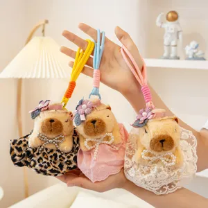 Carino Capibara Peluche Portachiavi Bambola Peluche Ciondolo Borsa Cartone Animato Giocattolo Morbido Regalo Di Compleanno