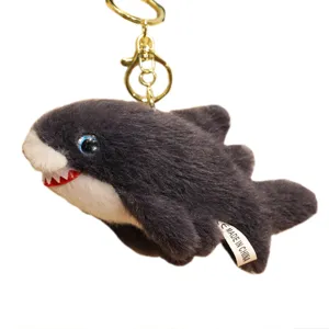 Cute plush shark keychain stuffed animal bag pendant cute sea animal gift for girls