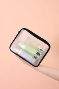 Doorzichtige PVC toilettas grote capaciteit waterdichte cosmetische tas reismake-up