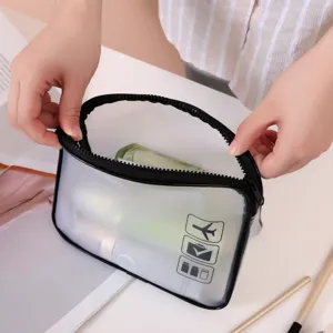 Matte PVC grote cosmetica tas waterdicht reizen toiletartikelen organisator doorzichtige etui.