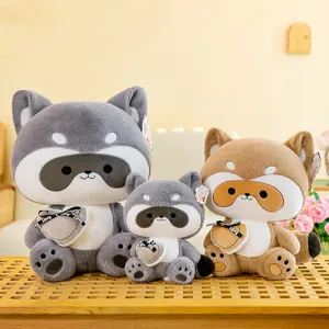 Cute Heart Raccoon Plush Toy Stuffed Doll Children Gift Soft Animal Toy with Love Pillow