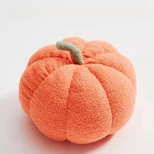 Lindo cojín de felpa con forma de calabaza suave relleno para sofá cama decoración hogar