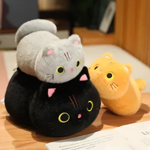 Cute plush cat doll set soft kitten toy sleeping pillow cute animal gift detail view