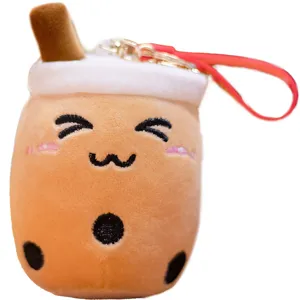 Cute bubble tea plush pendant soft boba cup bag charm cute cartoon toy for gifts and decoration