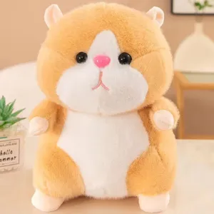 Cute plush hamster toy soft stuffed animal doll cute companion gift for kids and home decor details