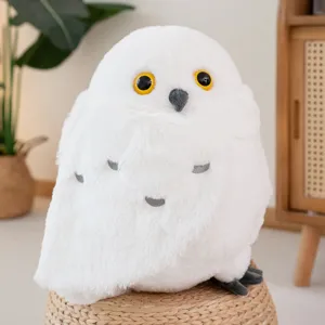 Lindo peluche de búho blanco, suave muñeco de peluche mágico para regalo de niños y decoración.