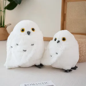Bonito peluche de búho blanco, suave muñeco de peluche, regalo de búho nival para niños.