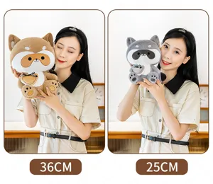 Cute love raccoon plush toy doll children stuffed animal gift size 36cm and 25cm
