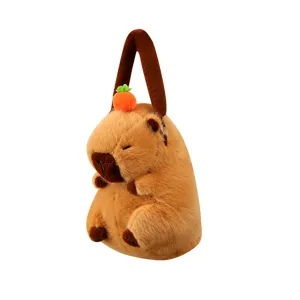 Cute capybara plush tissue holder car hanging bag soft animal cartoon doll home decor gift
